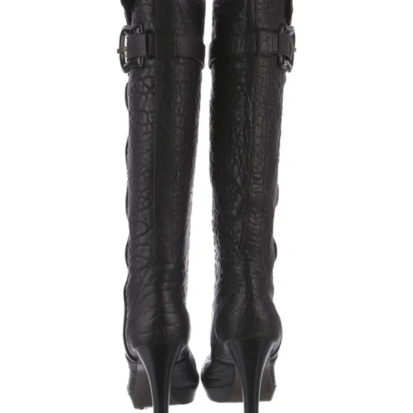 Fendi Black Crocodile Leather Heeled Boots - Picture 4 of 6